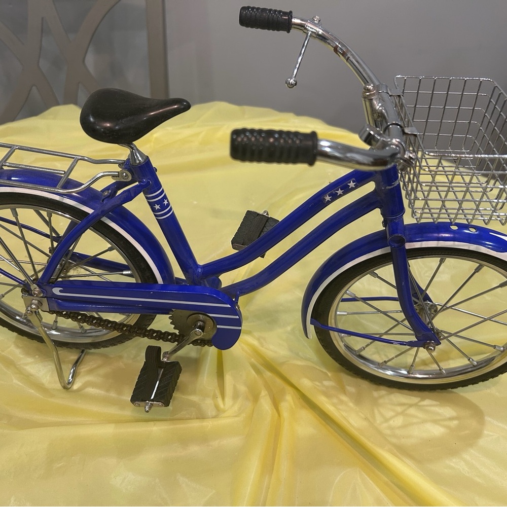Blue  Bicycle with Basket